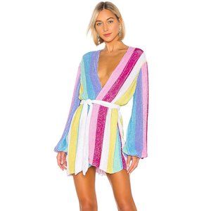 retrofete Gabrielle Robe in Unicorn Stripes NWT